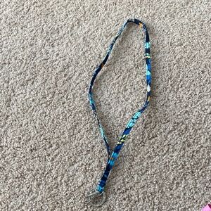 Vera Bradley Midnight Blues Cotton Lanyard Retired Pattern